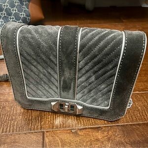 Rebecca Minkoff gray suede and leather mini crossbody. Worn a couple of times.